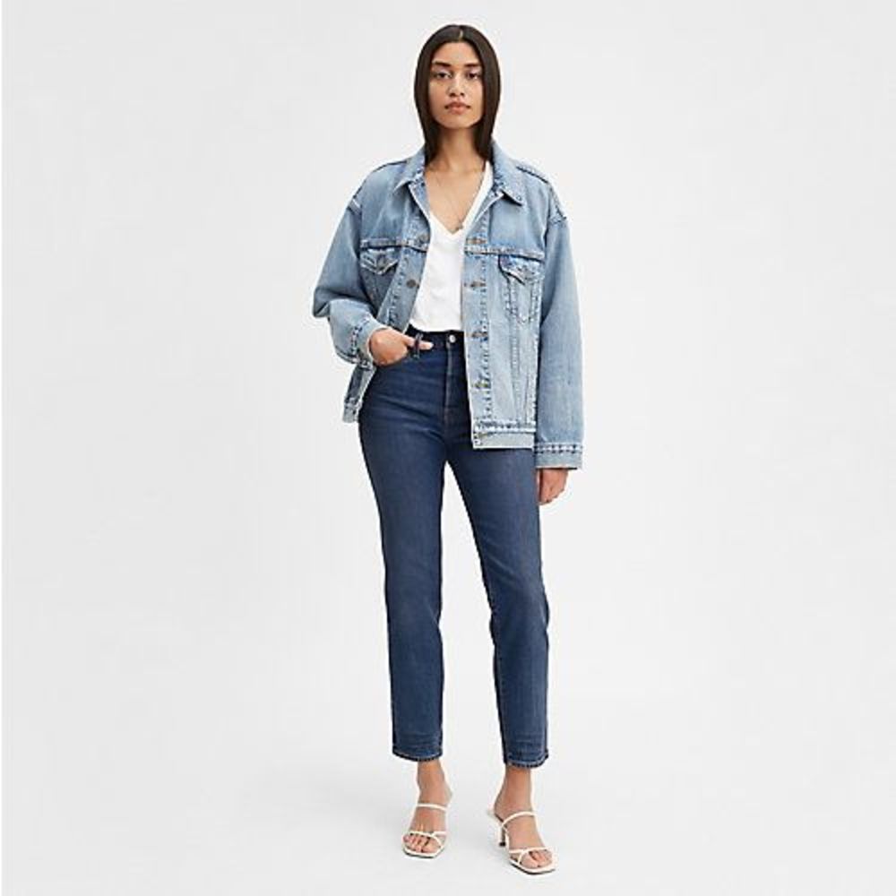Wedgie Icon Fit Ankle Women's Jeans - Dark Blue